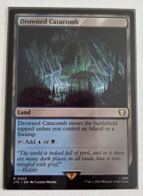MTG Drowned Catacomb [Commander: Tales of Middle-Earth, Near Mint]