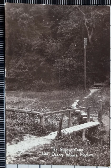 ANCIENNE CARTE POSTALE 1917 Marlow The Stepping Stones En Quarry Bois ...
