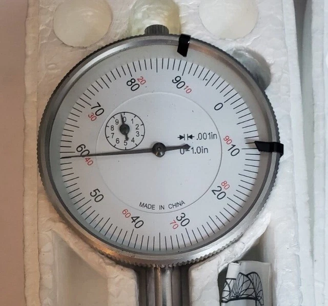 MEASURE, ENGINE, BRAKE measuring Dial indicator. 1" Machinist's dial