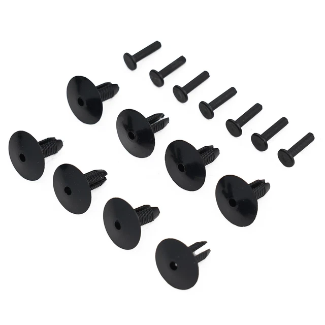 Lot De 100 Clips De Fixation Pour Pare-Chocs Subaru - Rivets D'Aile Noir+Blanc - Référence 9070241