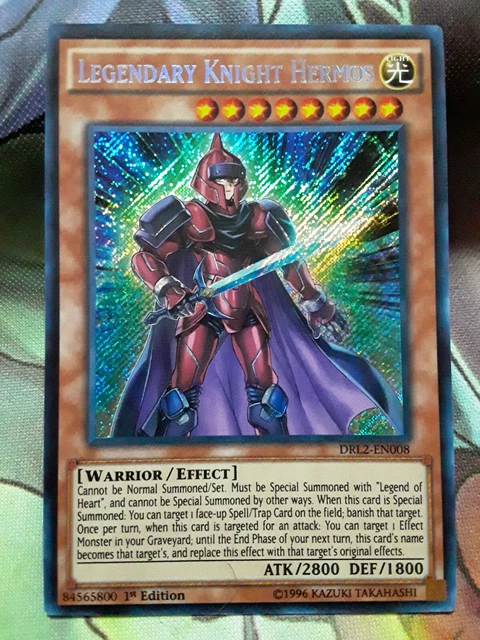 Yugioh Legendary Knight Hermos Secret Rare DRL2-EN008 1st Ed Lightly Played