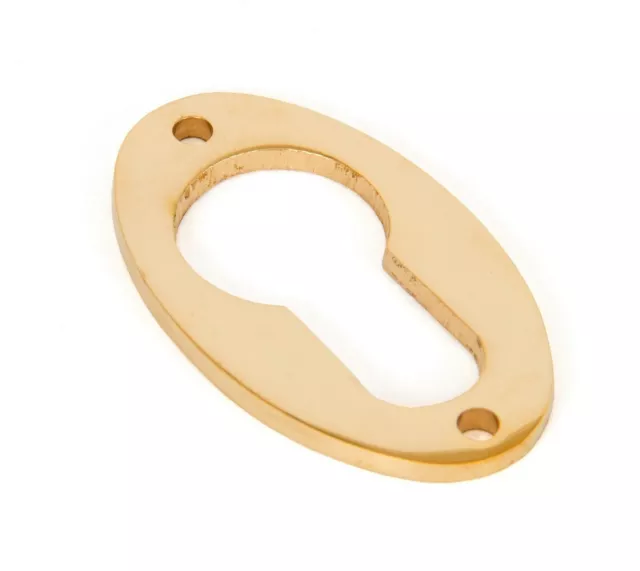 From The Anvil 83815 Polished Brass Oval Euro Escutcheon