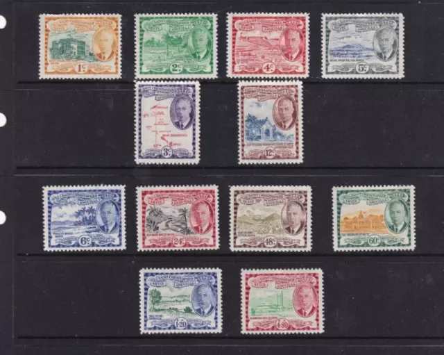 St Kitts Nevis Commonwealth Kgvi 1952 Complete Set Mint Lh #379