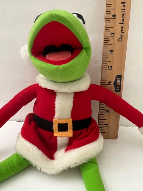 VINTAGE 19” MUPPETS Kermit The Frog Red Santa Outfit Plush Stuffed ...