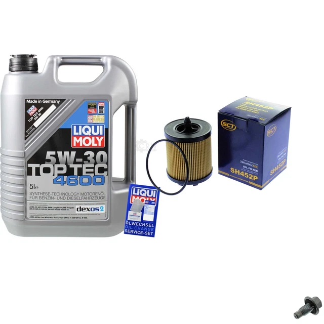 SCT Germania Filtro olio 5 L Liqui Moly 3756 Top Tec 4600 5W-30 per Opel Saab