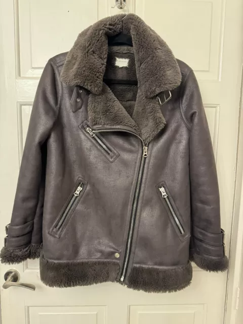 Warehouse oversized aviator jacket dark grey shop