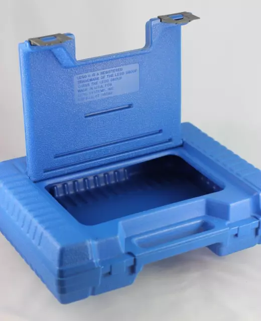 VINTAGE 1985 LEGO Bin Blue Plastic Storage Container Case Carry Box 24