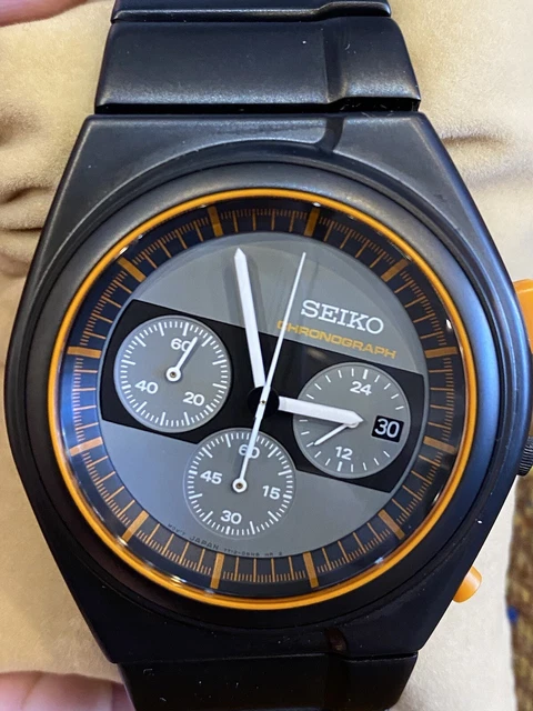 LIMITED SEIKO RIDER Chronograph GIUGIARO sced053 Gray Orange quartz RARE  Watch EUR 138,06 - PicClick IT