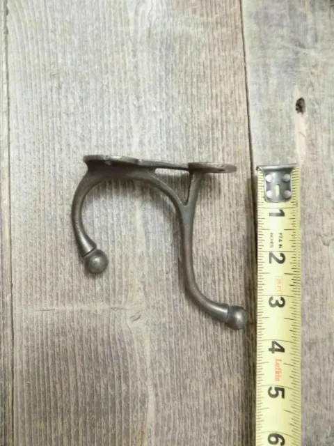 15 Iron Coat Hooks Antique Style Cast Iron 3 3/4" Wall Double Restoration 5