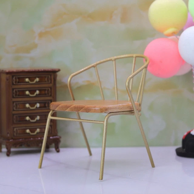 Adorable Miniature Chair Model Christmas Cakes Toppers Dollhouse