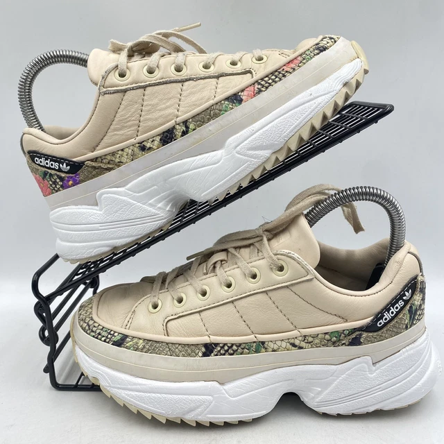 ADIDAS KIELLOR CREAM Trainers Size Uk 4 Leather Snake Print Chunky Gym Eg0581 22.49 PicClick UK