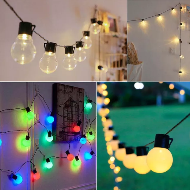 Retro Solar String Light Outdoor Garden LED Festoon Party Globe 20 Bulbs Lamp AU