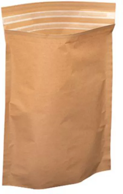 Kraft Mailing Bag Gusset 415x495x100mm/100mm Lip (Pack of 50) KMB415