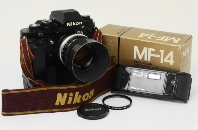 Nikon F3 HP con Nikkor SC coche 50 mm f/1,4 Ai y MF-14 Data Back || del distribuidor