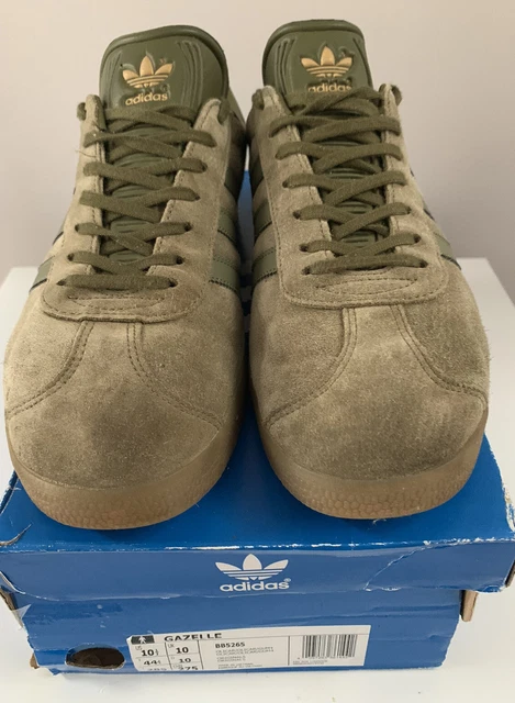 adidas gazelle silver green womens adidas Originals indoor gazelle trainer Olive/Black main image 1