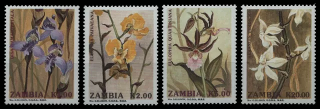 Sambia 1992 - Mi-Nr. 595-598 ** - MNH - Orchideen / Orchids