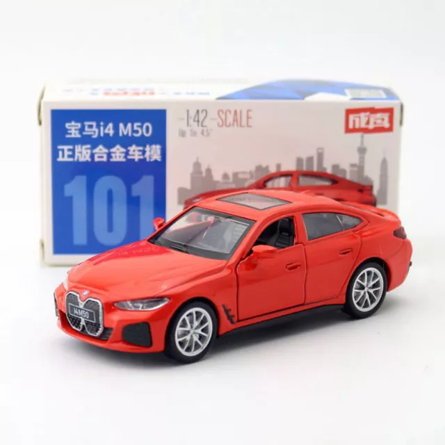 BMW i4 M50 EV Modell Maßstab 1:34 Die Cast Spielzeugauto fur Kinder Geschenk