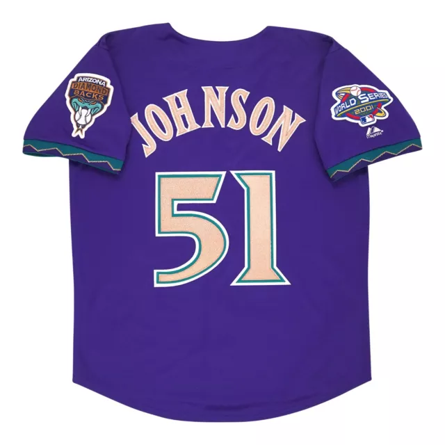 Randy Johnson Arizona Diamondbacks 2001 World Series Alt Purple Men's Jersey