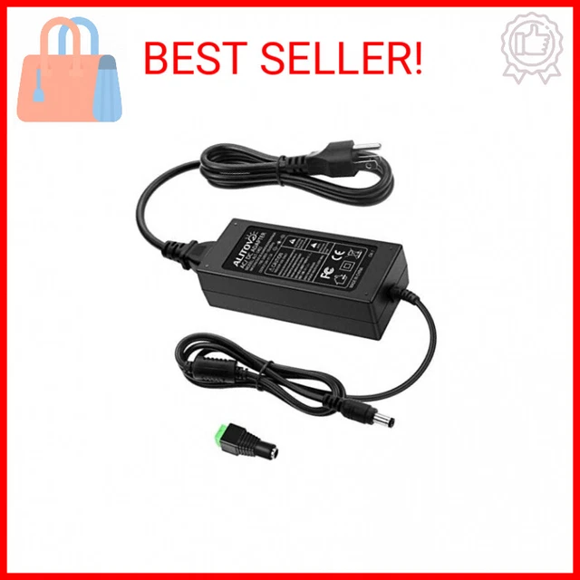 ALITOVE 24V DC Power Supply 2A 48W AC/DC Adapter 100~240V AC to DC 24 Volt 2 Amp