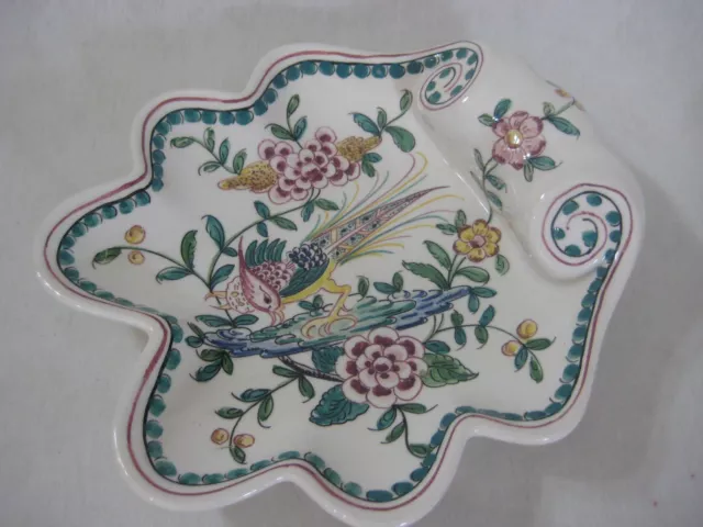 Vintage Majolica Outeiro Agueda Portugal, M. Eduarda Hand Painted Pin Tray