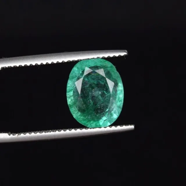 Natural Colombian Green Emerald 4 Ct+ Oval Cut  Certified Loose Gemstone
