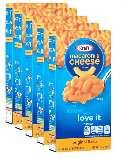 Kraft Macaroni and Cheese Dinner USA The Cheesiest, 5er Pack (5 x 206 g Packung)