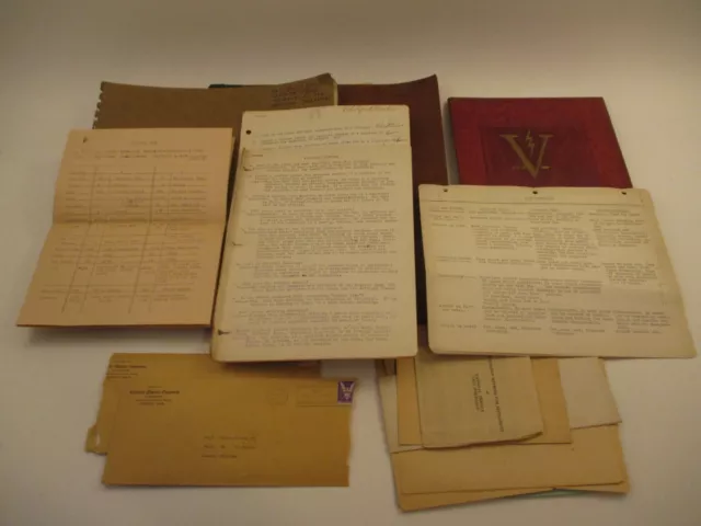 Huge Lot WW2 Naval Air Station Navigator Cadet Training Materials Documents