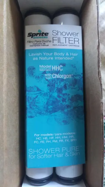 Cartucho de repuesto de filtro de ducha Sprite modelo HHC con conjunto de 2 clorgón