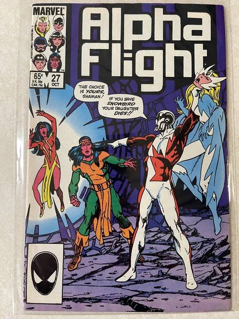 Alpha Flight #27 (Oct 1985 Marvel Comics) Byrne writing and art; Omega