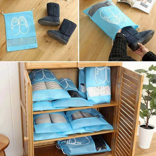 Transparent Schuhe Tuch Aufbewahrungsbeutel Reise Tasche Staubdicht Organizer