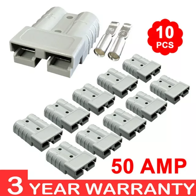 10X Anderson Style Plug Exterior DC Solar Caravan Power 50 AMP 12-24V Connectors