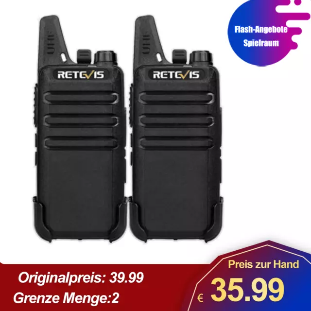 Retevis RT622 PMR446 Mini walkie-talkie 16 canali UHF super sottile ricaricabile