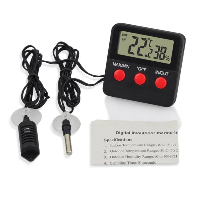 Digital Thermometer Hygrometer Temp Humidity Monitor For Egg Incubator Indoor