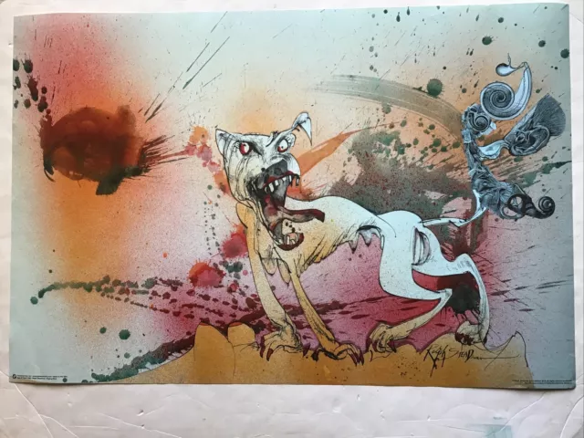 Ralph Steadman Raging Bitch Flying Dog Brewery Authentic Poster. Not A Copy.