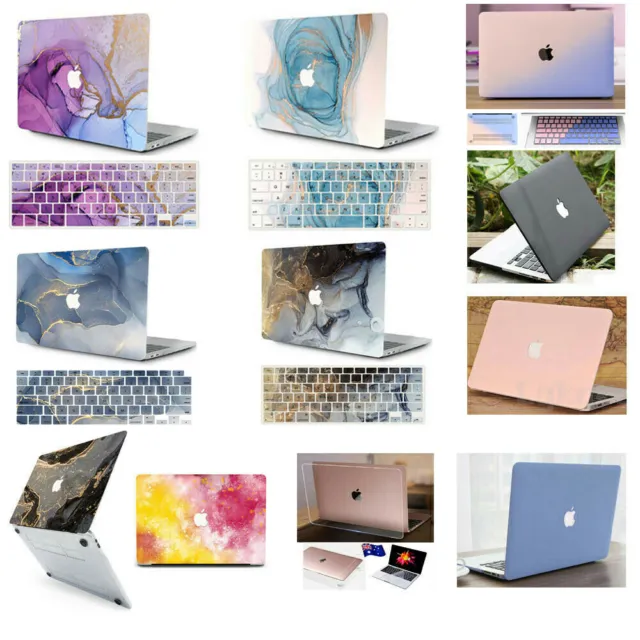 2in1 Marble Hard Shell Case KB Keyboard for MacBook Pro Air 11 13 14 15 16 #1125