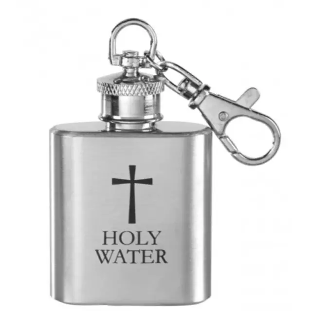29.6ml - Edelstahl Heilig Wasserflasche Schlüsselanhänger WC562