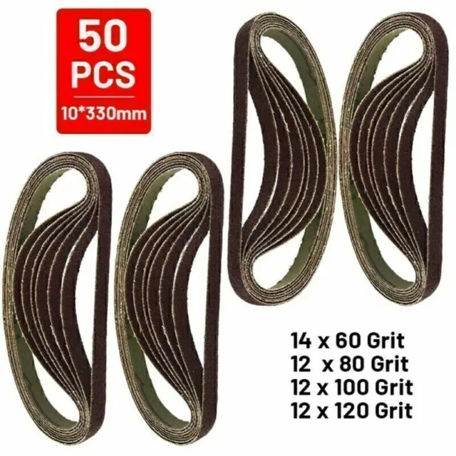 50x nastri abrasivi per levigatrici a nastro ad aria compressa grana 60/80/100/1