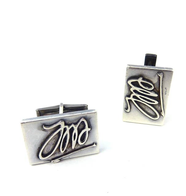 Kalo Sterling Silver Cufflinks Hand Wrought Arts Crafts Shop Chicago