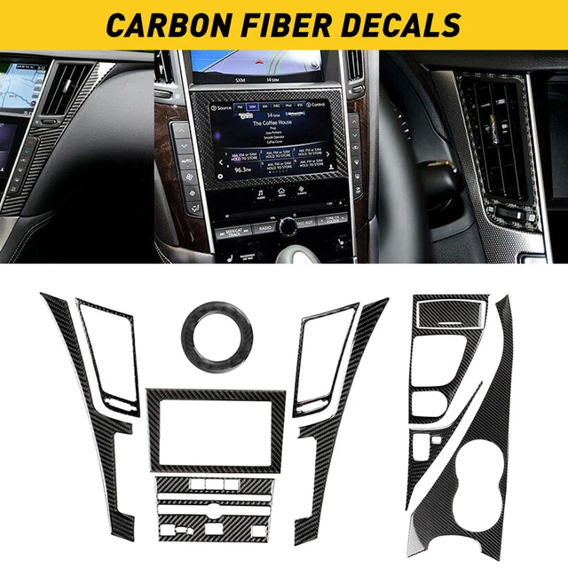 NEW Carbon Fiber Full Interior Set Kit Cover Trim For Infiniti Q50 Q60 14-19 US