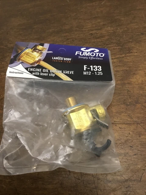 Fumoto F-133 Engine Oil Drain Valve W/ 12MM-1.25 Threads W/ Lever Clip