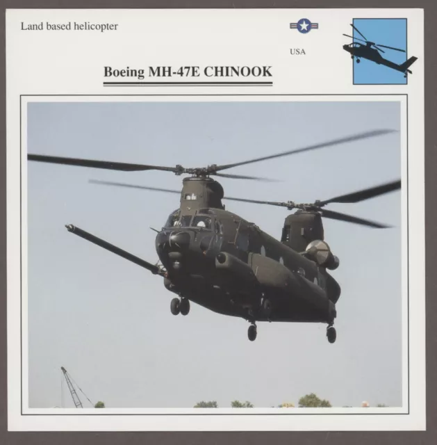 Boeing MH-47E Chinook Edito Service Warplane Air Military Card Helicopter