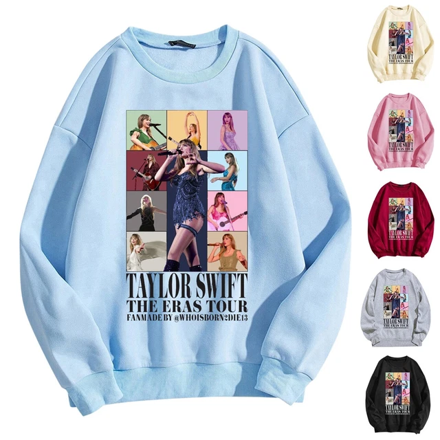 Pullover donna stampato a maniche lunghe vestibilità sciolta concerto supporto vestiti