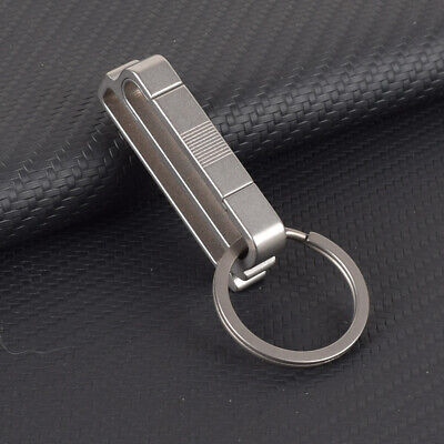 EDC Titanium Alloy Quick Buckle Detach Belt Waist Hanging Keychain Key Ring Tool