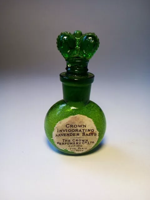 Antique Victorian The Crown Perfumery Co Ltd Lavender Smelling Salts Bottle