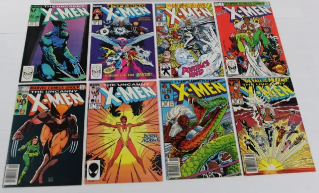 UNCANNY X-MEN Vintage Lot of 8 Comic Books (Vol 1 / Marvel) VF to NM - Lot 1