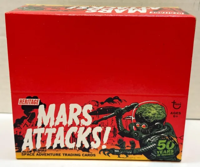 Mars Attacks Topps Heritage Retail Trading Card Box 24 Packs 2012 Topps