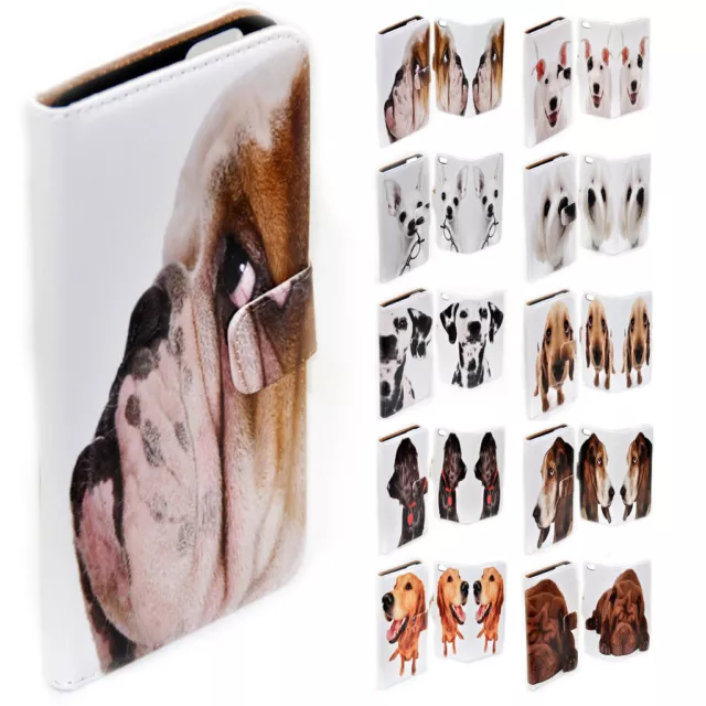 For Nokia Series - Dog Portrait Theme Print  Wallet Mobile Phone Case Cover #2