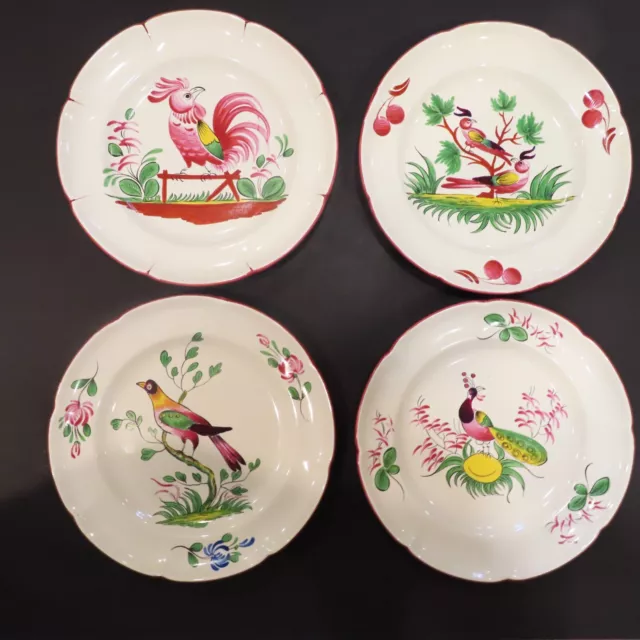 St Clement France Hand Painted 9 1/2" Decor Plates Set of 4