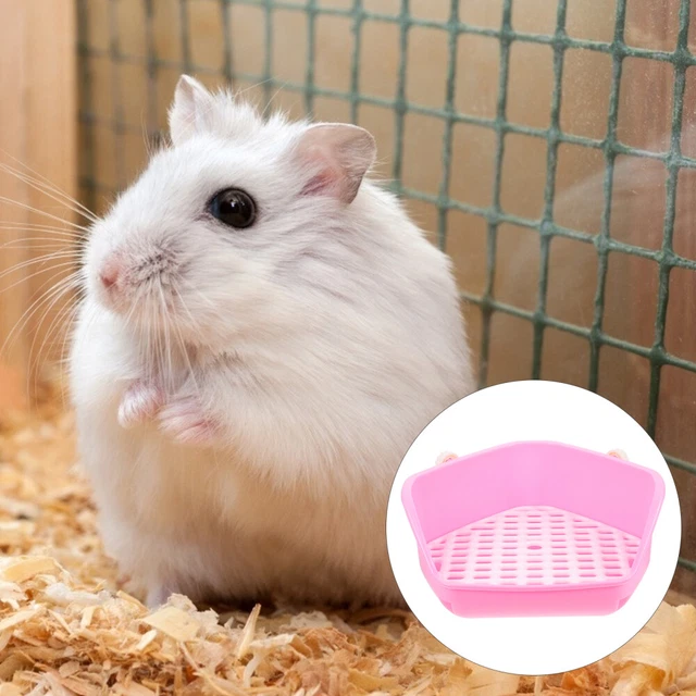 Caja de arena para inodoro conejo chinchilla bandeja de entrenamiento para inodoro esquina caja de arena para mascotas