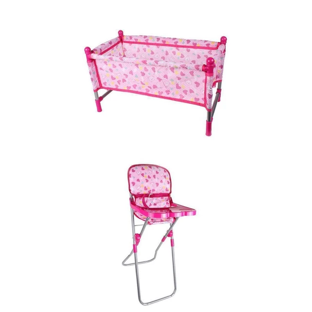 Bambola Baby Toddler Seggiolone Letto Culla Simulazione Per Bambini Mobili